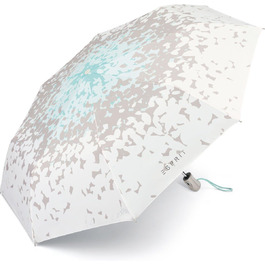 Жіноча кишенькова парасолька Esprit Easymatic з автоматичним відкриттям-закриттям - поцілунок метелика (Grey-aqua)