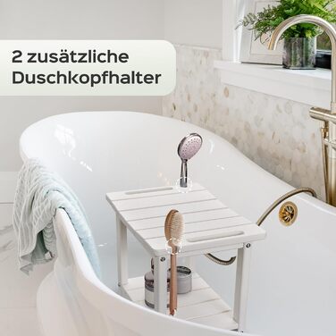 LyriFine Дюшхокер 47 см HDPE, стілець для душу, з тримачем для душу, 160 кг, для літніх людей та людей похилого віку