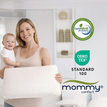 Подушка з піною з пам'яті 70 см: ергономічна, гіпоалергенна, ортопедична подушка для шиї з підтримкою та знімним чохлом