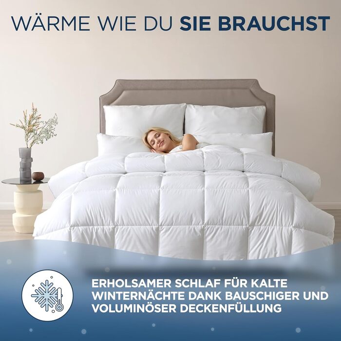 Пухова та ковдра з пухом 135x200 см - сертифікована Oeko-Tex, з м'якого пуху та пера - пухова ковдра - сертифікована RDS літня та зимова ковдра - ковдра - тепла зимова ковдра 135 x 200 см