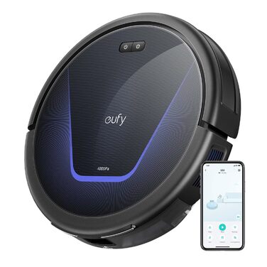 Робот-пилосос eufy G50 з потужністю 4000Pa, динамічною навігацією та ультратонким корпусом 85 мм. Ідеально підходить для прибирання шерсті тварин та твердих підлог. Відновлений.
