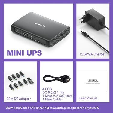 Mini UPS Skazeke 27000mAh з 5 виходами DC 5V/9V/12V/2A, USB 5V/2A для роутера/модему/IP-камери/Spectra S2 та ін. 79W
