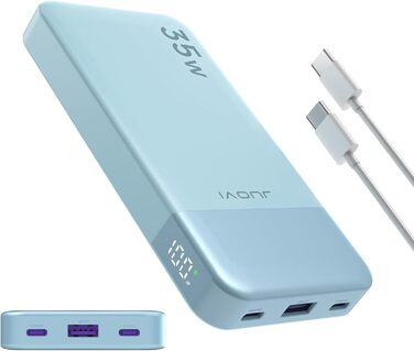 Виходи, 2 входи, PD3.0 QC4.0, дисплей, для iPhone, MacBook, Samsung, 10000mAh, 35W, 3