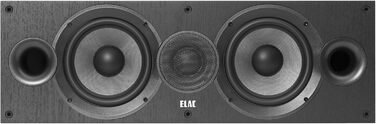 Центральний динамік ELAC Debut 2.0 C6.2, об'ємний звук 5.1, відмінний звук, 2-смуговий, чорний