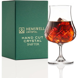 Склянка для коньяку/бренді 250 мл – окремий екземпляр з безсвинцевого кришталю з важким дном та подарунковою упаковкою – Snifter для коньяку, віскі та насолоди - (Класичний)