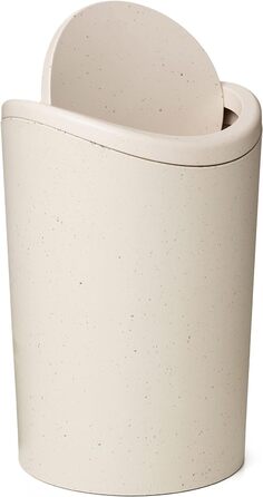 Відро для сміття TATAY для ванної кімнати, ємність 6 л, ПП, без вмісту BPA, 19x19x28 см (ЕКО-бежевий)