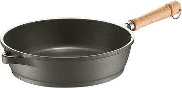 Сковорода Berndes Bonanza 24 см з антипригарним покриттям, індукційна, з високим бортиком, алюмінієвий лиття, чорна