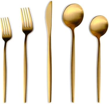 Набір сервірувального посуду Karaca Orion Matt Gold 60 предметів: ложки, виделки, сито, лопатка, цукорниця та інше