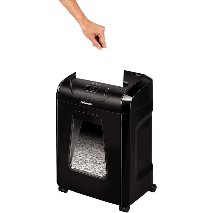 Fellowes знищувач паперу Powershred FS-12C: 12 листів, перехресний шредер, 19 л контейнер, для офісу та дому, знищення кредитних карт, білий