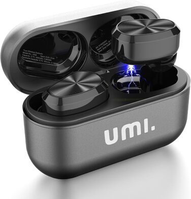 Бездротові навушники-вкладиші Umi W5s Bluetooth 5.2 IPX7 з розумним зарядним кейсом (чорний)