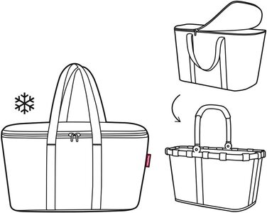 Термосумка Reisenthel Coolerbag (2 шт) чорна - для пікніка, покупок, в дорогу. Якісний поліестер.