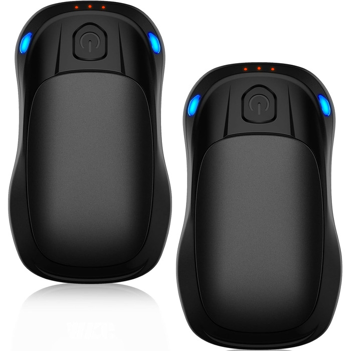 Електричний грієчка для рук, перезаряджуваний, USB, 2 шт. (чорний)