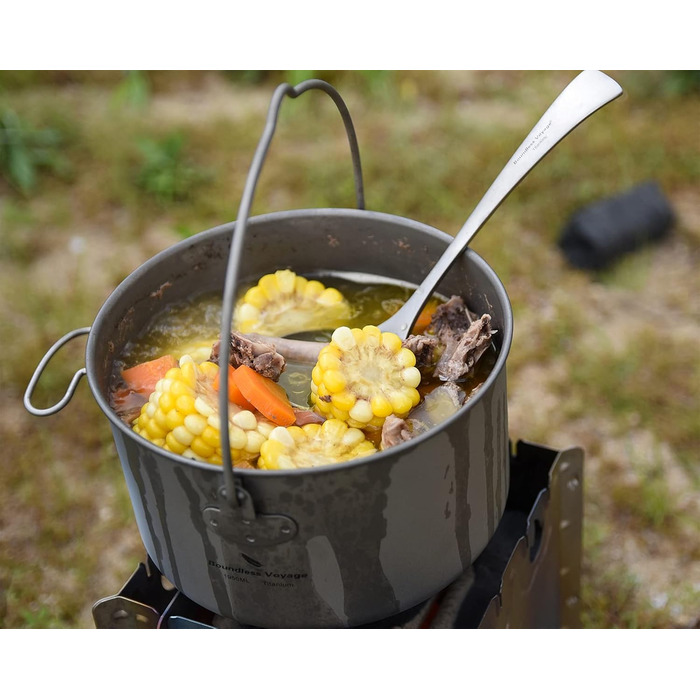 Набір посуду iBasingo Titan 2.9L для кемпінгу: каструля, миска, кухонне приладдя для 1-3 осіб (Ti2045C, Ti2056c)