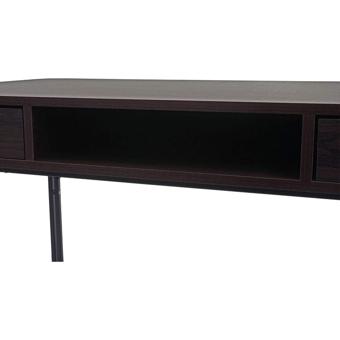 Офісний стіл для комп'ютера, 122x70 см 3D-структура - (темно-коричневий), 27