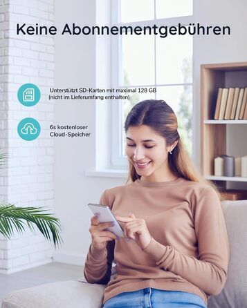 Відеодзвінок BOIFUN з камерою, 2K-HD, Wi-Fi, PIR-датчик руху, 2-сторонній аудіо, сумісний з Alexa, SD/Cloud-пам'ять, з дзвінком, чорний