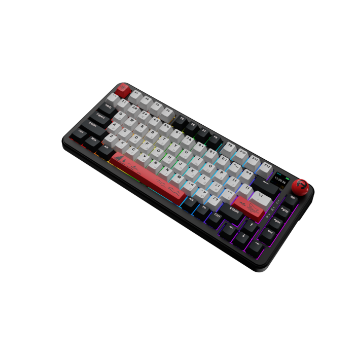 Бездротова механічна клавіатура Ajazz AK820 MAX Avocado Switch Black RGB (AK820MAX-AS-BG)
