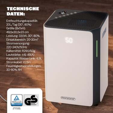 Осушувач повітря 49,5x30,5x23см 20 л