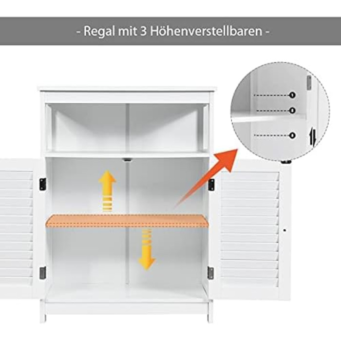 Високі та міді-кабінети COSTWAY, білі, 60x30x80 см