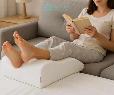 Ортопедична подушка для ніг з м'якої піни, для поліпшення кровообігу, знімний чохол (біла тканина)