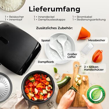 Бальтер Мультиварка-рисоварка, 4л, 18 програм, Fuzzy Logic, з аксесуарами та рецептами