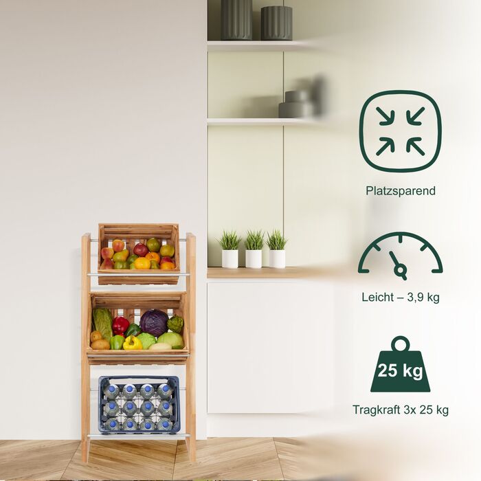 Стелаж Relaxdays для 3 ящиків з напоями