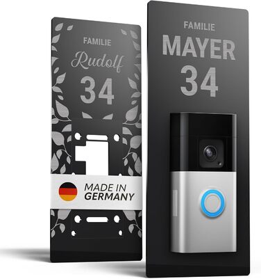 Персоналізоване дзвоник для Ring Doorbell 2, 3, 4 – акрилове табличко з іменем для поштової скриньки – табличка на двері з гравіюванням – прямокутна табличка для поштової скриньки
