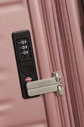 Набір валіз American Tourister Aerotech (3 шт.) - ручна поклажа, середній, великий, розширюваний, з TSA-замком, блакитний/рожевий (металік)