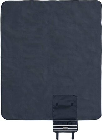 Флісова ковдра для пікніка водонепроникна 125x150 см - Синій Білий Смугастий Темно-синій Білий