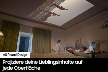 Samsung The Freestyle: Портативний LED-проектор Full HD HDR10 з автонастроюванням та 360° звуком (2023)