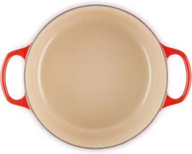 Le Creuset Signature Чавунна сковорода з кришкою, 24 см, 4.2 л, Cherry Red (Kirschrot)