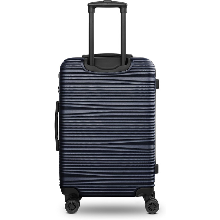 Набір валіз REDOLZ 3 шт. | Легкі дорожні валізи з ABS | 4 колеса, TSA-замок | Dark-blue (M 67 см)