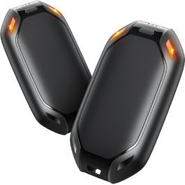 Електричний нагрівач для рук, 2 шт. Перезаряджуваний магнітний кишеньковий нагрівач, ультралегкий та тонкий з великою ємністю 6000 mAh, 3 режими нагріву для чоловіків та жінок, для активного відпочинку, гольфу, кемпінгу, чорний 1