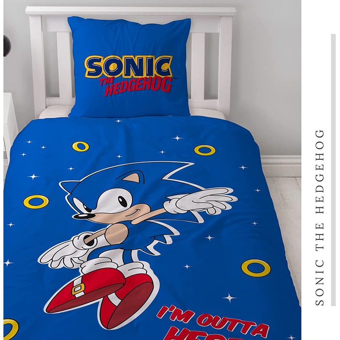 Постільна білизна Character World Sonic підліткова 135x200 см + 80x80 см