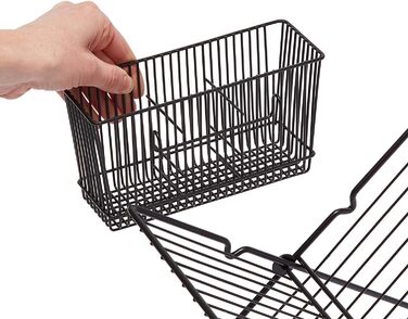 Складаний сушарка для посуду Simplywire з підставкою для столових приборів, чорний порошкове покриття