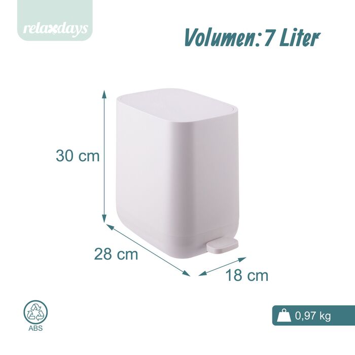 Відро для сміття Relaxdays, 7 літрів