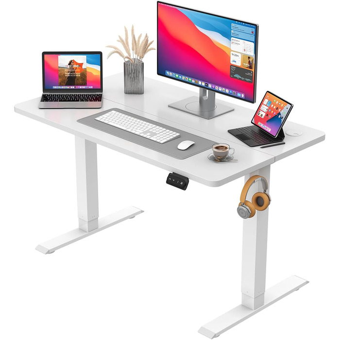 Регульований стіл JUMMICO Standing Desk: електричний, з пам'яттю, 100x60 см, білий