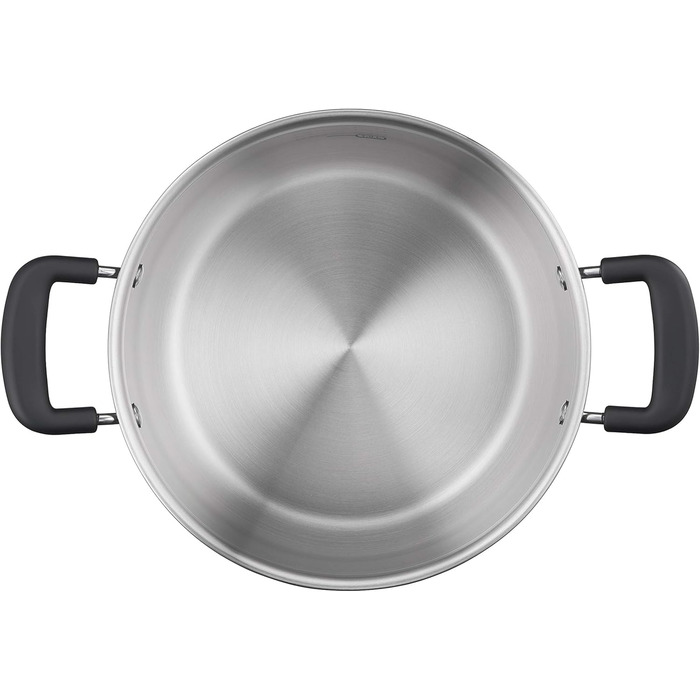 Каструля Lagostina Praktischer Kochtopf 22 см, сіра, нержавіюча сталь 18/10, для індукційних плит