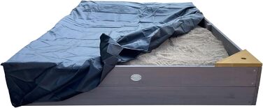 Дерев'яний пісочниця AXI Kelly з лавкою, сидіннями та контейнерами для води | Пісочниця для дітей сірого та коричневого кольору | 180 x 115 см