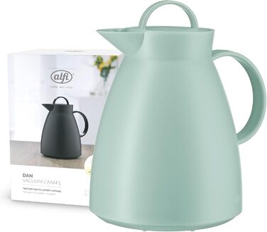 Термос Alfi DAN 1.0 л, пудрово-рожевий, з термоізоляційним корпусом з пластику та скляною вставкою, з кришкою-поворотом, дизайнерська модель, ідеальний для кави та чаю, BPA-free (без фільтра для чаю), колір Silt Green