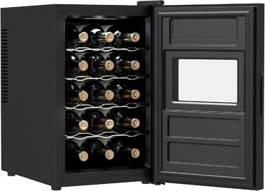 Винний холодильник Cecotec Bolero Grandsommelier 830 Coolcrystal: 15 пляшок, чорний, терморегулювання 8-18°C, LED, без шкідливого газу