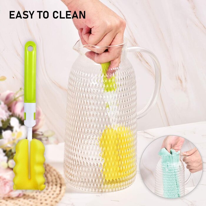 Скляна карафа Aofmee 2 літри з кришкою: для води, соку, айс-ті. Підходить для ресторанів та дому.