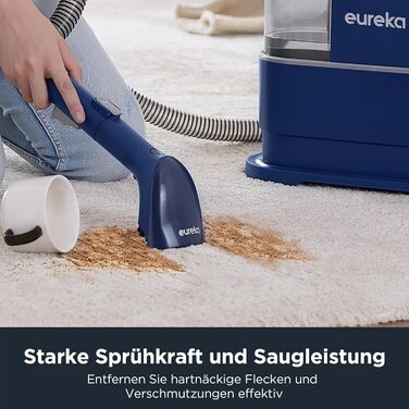 Пилосос-мийник Eureka NEY100: для килимів, диванів, оббивки та авто | Можливість миття та сушіння | 12500Pa, 1.5L бак, формула для чищення