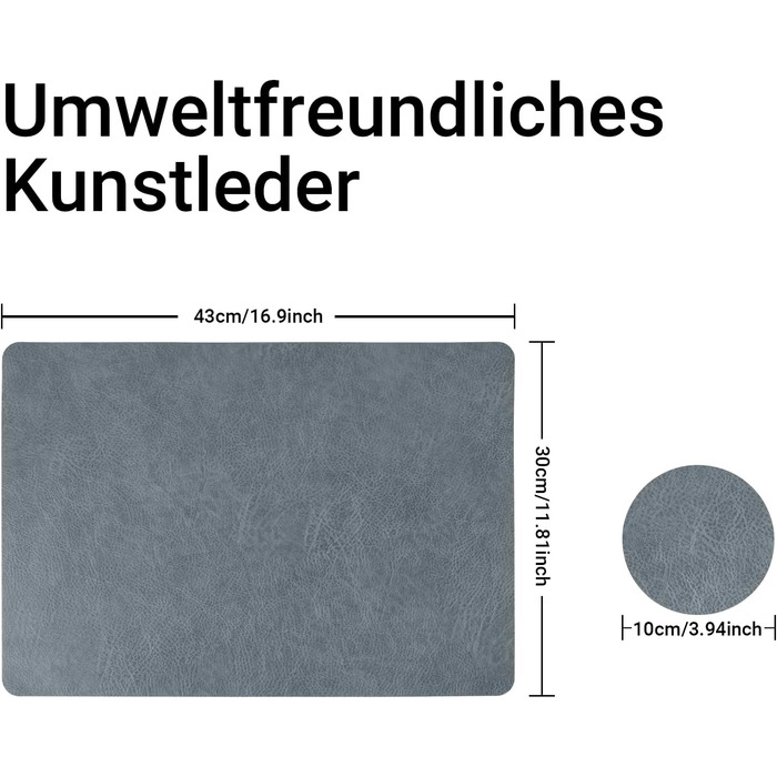 Набори підставки під гаряче та серветки для столу, миючі, з термостійкого матеріалу, імітація шкіри, двосторонні, для обіднього столу, декор, для вулиці, 43x30 см, світло-зелений+бежевий (набір 4 шт.)