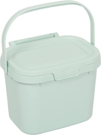 Компостний контейнер для харчових відходів для кухні, виготовлений із переробленого пластику, (туман м'якого зеленого кольору, компост Caddy (одинарний))