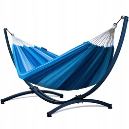 Двомісний гамак Potenza, тканинний, синій (без стійки), витримує до 220 кг