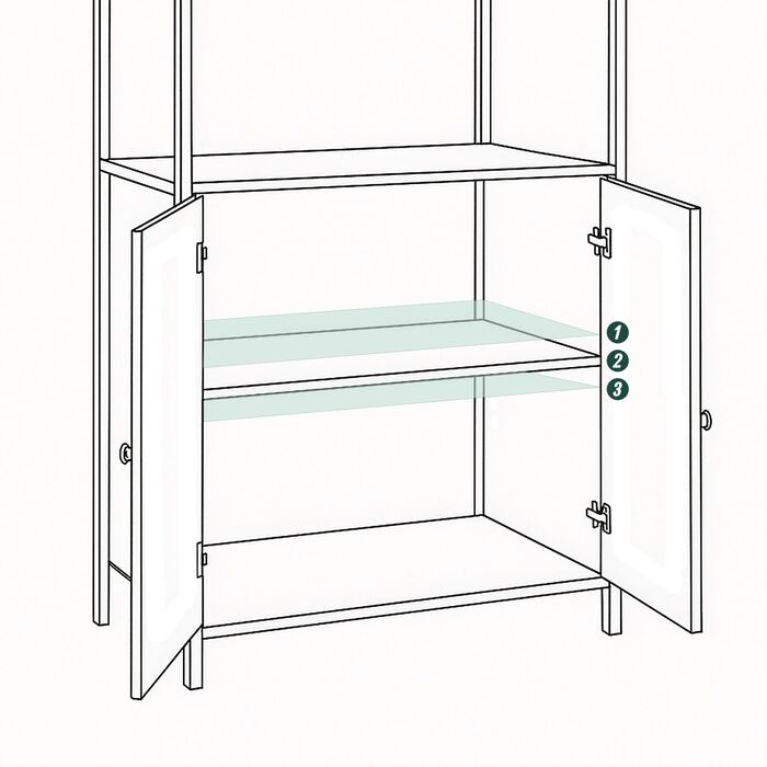 Стелаж Relaxdays з нижньою шафкою