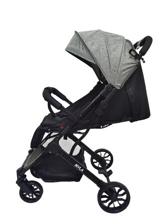 Дитячий прогулянковий візок Nania Myla компактний, до 22 кг, 0-4 роки, легкий (7.5 кг), для міста, з ручним регулюванням спинки до положення лежачи, великий кошик, з сумкою для транспортування