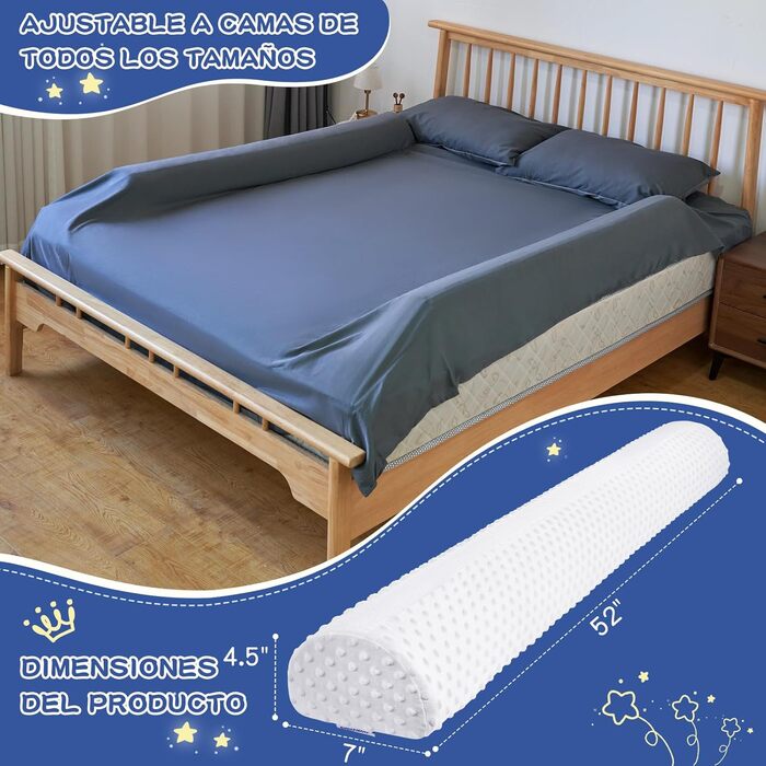 Бортик для ліжка дитячий захисний Bettgitter, білий, знімний, з машинним пранням - захист від випадання для немовлят та дорослих