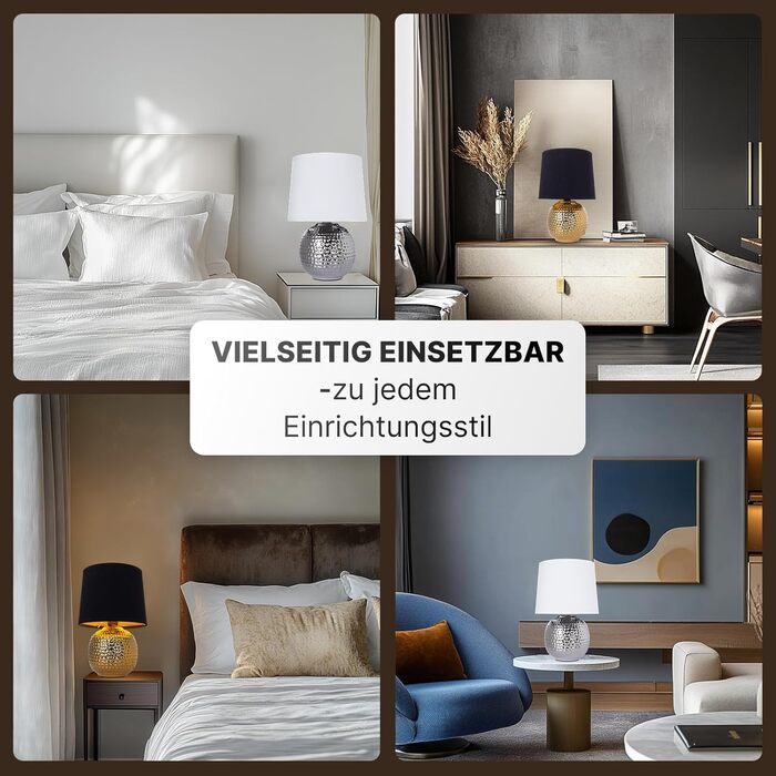 Лампа настільна ARTE LAMP LED з хромованою основою та абажуром з текстилю, біла – для вітальні та спальні