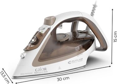 Праска Calor Easygliss Eco, 2800 Вт, 50 г/хв (пар), 240 г/хв (парний удар), Durilium Airglide, Made in France, FV5780C0
